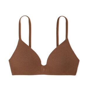 Victoria’s Secret Lightly Lined Wireless Bra Ribbed 32DD Mousse